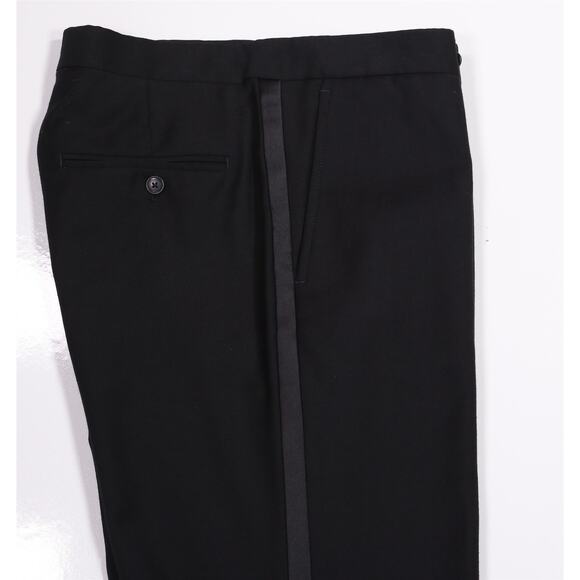 Jos A Bank Black Formal Tuxedo Dress Trousers Pants Stretch 30x29 - Picture 2 of 8